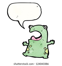 Cartoon-Frosch-Panik