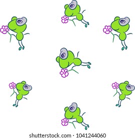 Cartoon frog pattern