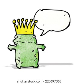 príncipe de rana de dibujos animados