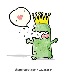 príncipe de rana de dibujos animados