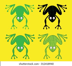 cartoon frog silhouette