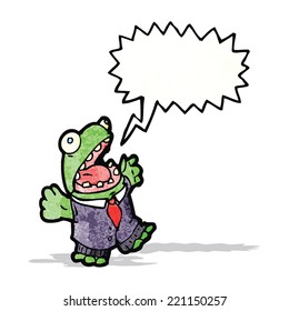cartoon frog in suit