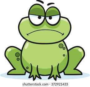 Cartoon frog, vector illustration