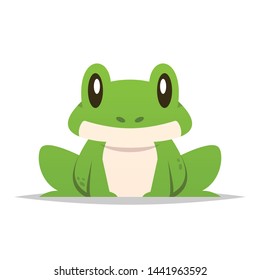 Cartoon frog vector isolated illustration