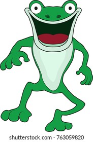 cartoon frogs are friendly and funny