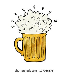 cartoon frothy beer