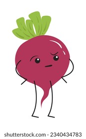 Cartoon fruit character sticker. Funny emoticon in flat style. Food emoji. Funny fruit characters isolated on white background, Cute and funny fruit set vector illustration
