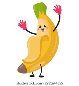 Cartoon Fruit Characters suitable for children's clothing designs