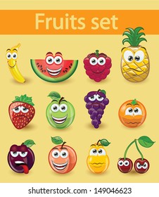 Cartoon  fruits 