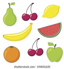 Cartoon fruits