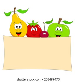 Cartoon fruits