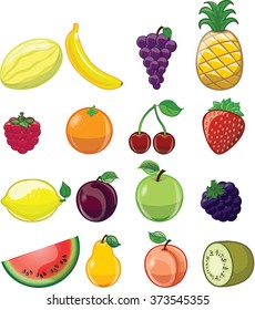 Cartoon fruits 