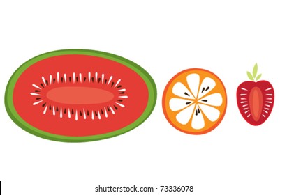 Cartoon fruits