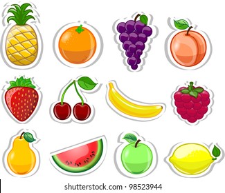 Cartoon fruits
