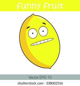 Cartoon fruits lemon