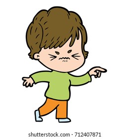 cartoon frustrated woman