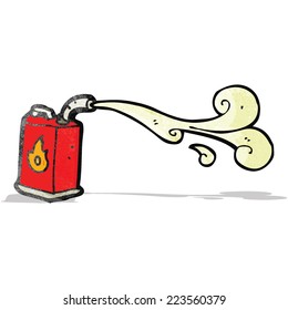 lata de combustible de dibujos animados