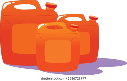 Cartoon Fuel Can – A fun and colorful jerry can for gasoline or oil, perfect for automotive, energy, and fuel-related themes