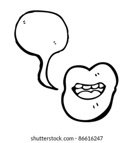 caricatura de labios completos