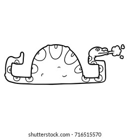 caricatura de serpiente llena