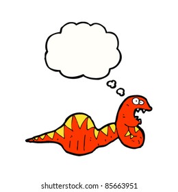 cartoon full snake with thought bubble cartoon full snake with thought bubble