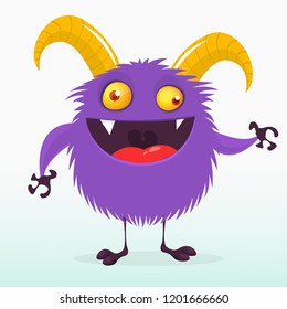 Cartoon funky monster character design