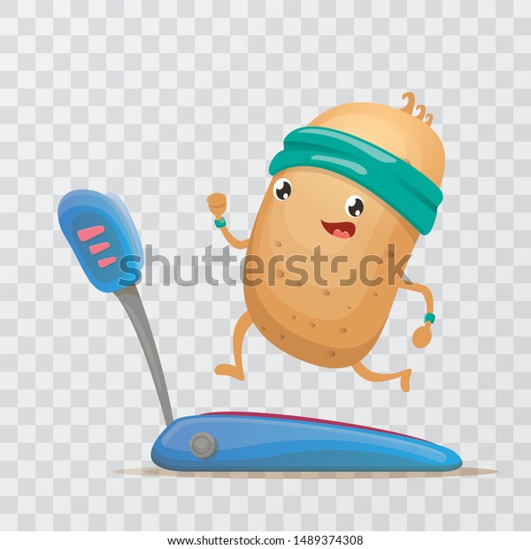 Cartoon Funky Potato Character Running Jogging Stock Vector (Royalty ...