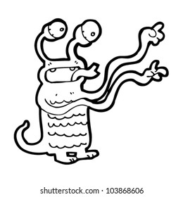 cartoon funny alien monster