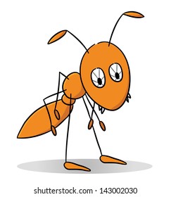Cartoon funny ant (vector)