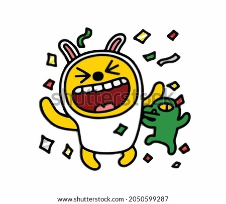 cartoon funny art vector template