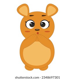 Cartoon funny baby bear vector illustration