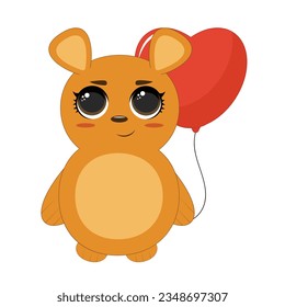 Cartoon funny baby bear vector illustration