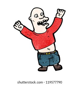 cartoon funny bald man