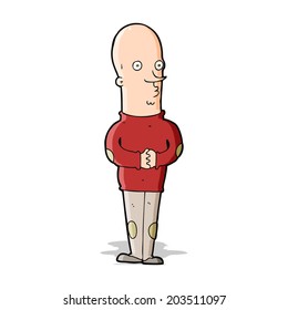cartoon funny bald man