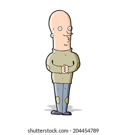 cartoon funny bald man