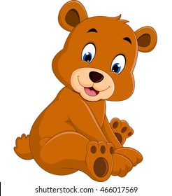 Cartoon funny bear