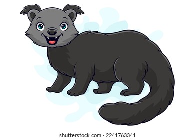 Cartoon funny bearcat cartoon isolated on white background svg