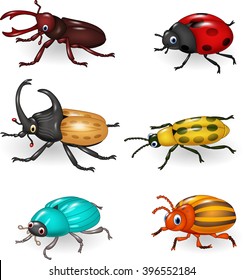 Cartoon funny beetle collection