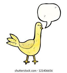 pájaro divertido de dibujos animados