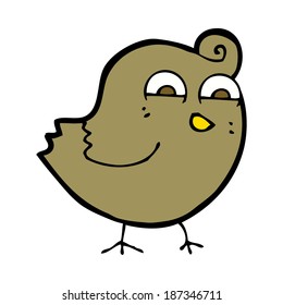 pájaro divertido de dibujos animados