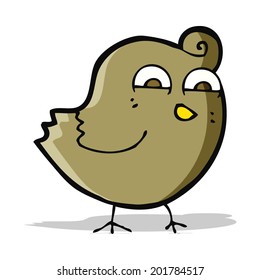 pájaro divertido de dibujos animados