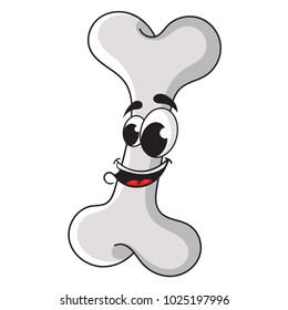 cartoon funny bone, character design, vector illustration