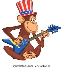 Cartoon funny brown monkey