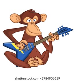 Cartoon funny brown monkey