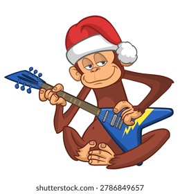Cartoon funny brown monkey