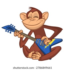 Cartoon funny brown monkey