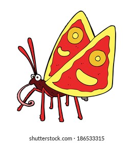 cartoon funny butterfly
