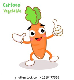 Cartoon Funny Carrot Character Vector