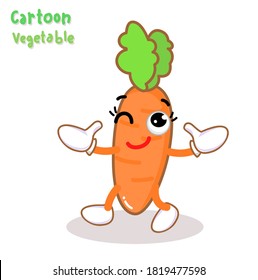 Cartoon Funny Carrot Zeichner Vektor