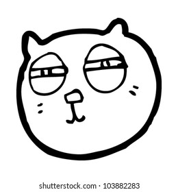cartoon funny cat face